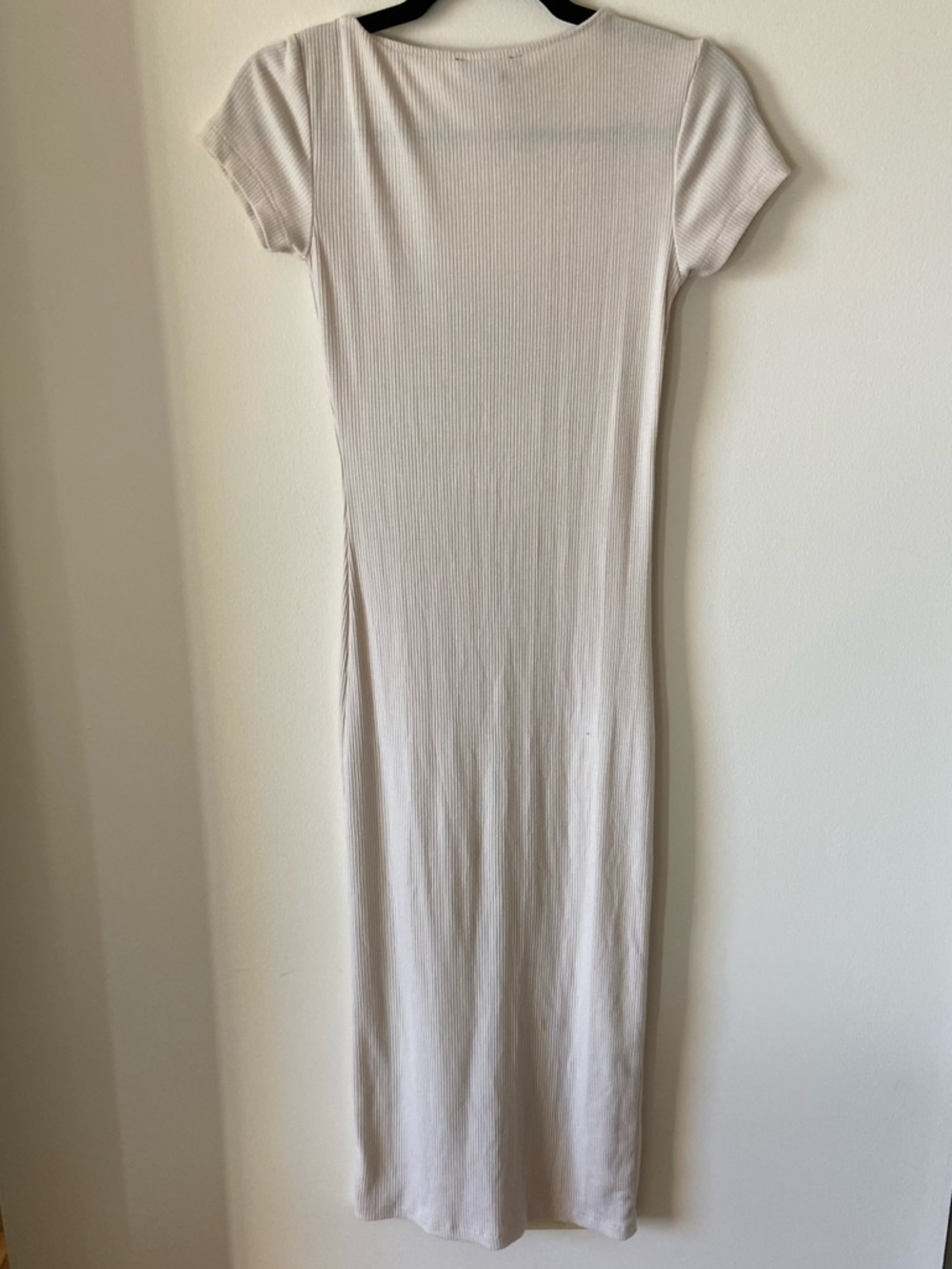 Forever 21 Cream Ribbed Button-Front Midi Dress - Picture 5 of 6